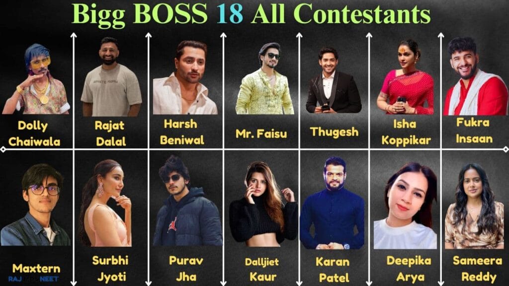 Bigg Boss 18 Contestants List with Photo Leaked